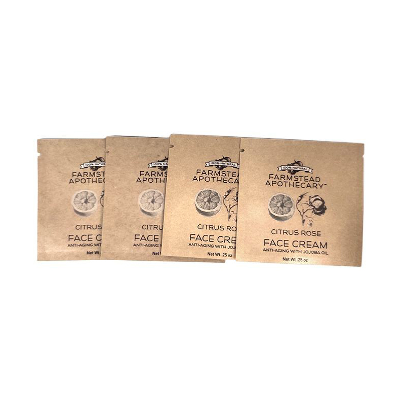 Small Kraft Paper and Aluminium Foil Sachet Påsar (3-sidor förseglade)